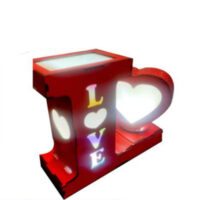 LED MDF Rotating Lamp Customized L LOVE Heart Shape Photo Print Lamp Unique style - Image 2