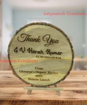Personalized Round Wooden Slice - A Gift from the Heart with Stand and Customized Photo Engraved on it For Gifts on Valentine Day | Birthdays | Anniversary | Weddings