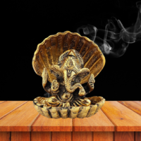 Divya Mantra Ganesha Idols for Home Decor Murti God Idol Pooja Vinayagar Statue Lord Ganpati Mandir Decorative Indian Temple Office Kitchen Living Room Decoration Item (Shell Ganesh)