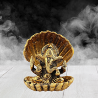 Divya Mantra Ganesha Idols for Home Decor Murti God Idol Pooja Vinayagar Statue Lord Ganpati Mandir Decorative Indian Temple Office Kitchen Living Room Decoration Item (Shell Ganesh) - Image 3