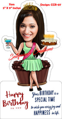 Personalized Caricature gift for Funny Girl HBD CCR 07