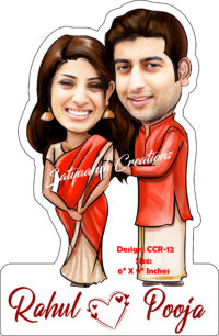Personalized Caricature Gift for Traditional Couple CCR 12