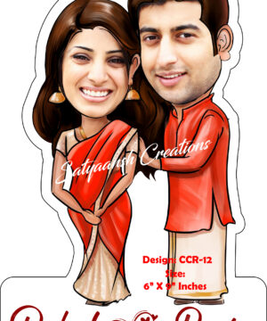 Personalized Caricature Gift for Traditional Couple CCR 12
