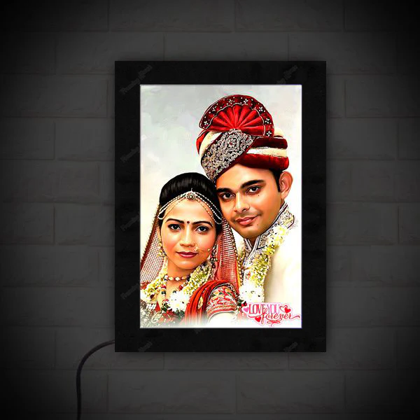 Photo Frame Led Customization Gifts for Birthday, Marriage, Couples, Night Light Lamp, Light Picture Frame-12 x 18 Inches