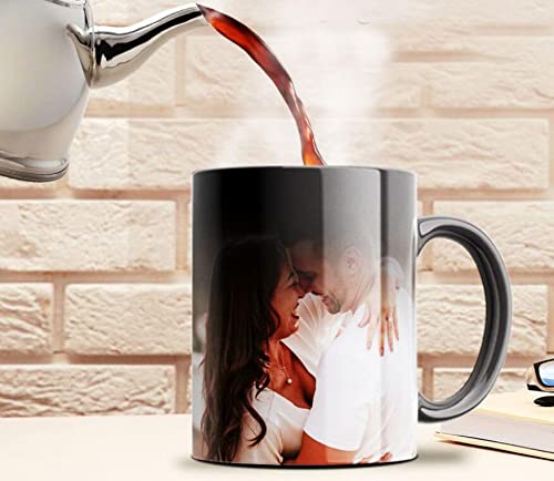 Personalized Gift Custom Photo Quote Name Wish Ceramic Magic Mug for Birthday Gift, Anniversary Gift Etc 325 ML