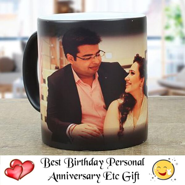 Personalized Gift Custom Photo Quote Name Wish Ceramic Magic Mug for Birthday Gift, Anniversary Gift Etc 325 ML
