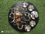 CLOCKS MDF BASE WITH GOLD ACRYLIC NUMBER