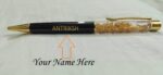 Combo- Personalized Pen With Name Engraved Metal Pen For Gifting with Box, Name Printed On Body (Golden) & Keychain