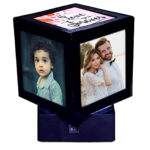 LED Rotating Lamp MDF Photo Frame Night Lamp Personalized Print Photo Frame Gifts for Birthday, Anniversary etc for Wife Girlfriend Mother Daughter Boyfriend Husband Parents etc.
