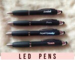 Personalized Black LED Pen with Name Engraved