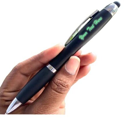 Personalized Black LED Pen with Name Engraved