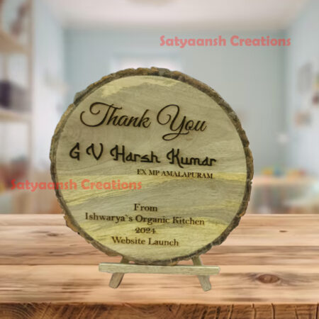 Personalized Round Wooden Slice - A Gift from the Heart with Stand and Customized Photo Engraved on it For Gifts on Valentine Day | Birthdays | Anniversary | Weddings