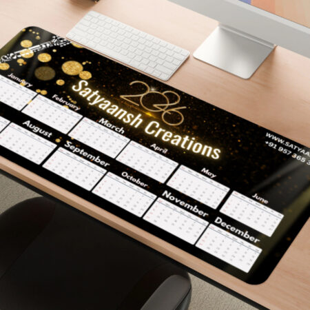 Gaming Mouse Pad - Large Size | Mouse Pad Calendar 2026 with Name / Brand / Photo