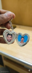 Metal Keychain Heart Shape Photo Print couple photos | Lovers | Valentin gifts