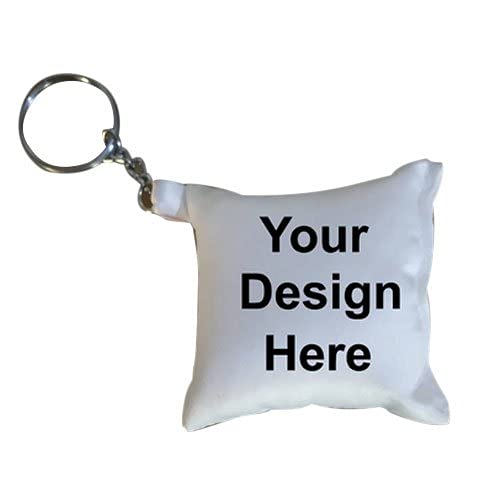 Personalized Photo Pillow Keychain – Custom Mini Cushion Keyring