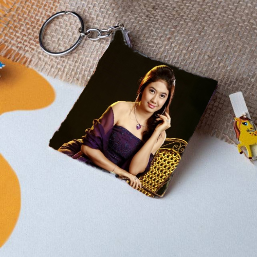 Personalized Photo Pillow Keychain – Custom Mini Cushion Keyring