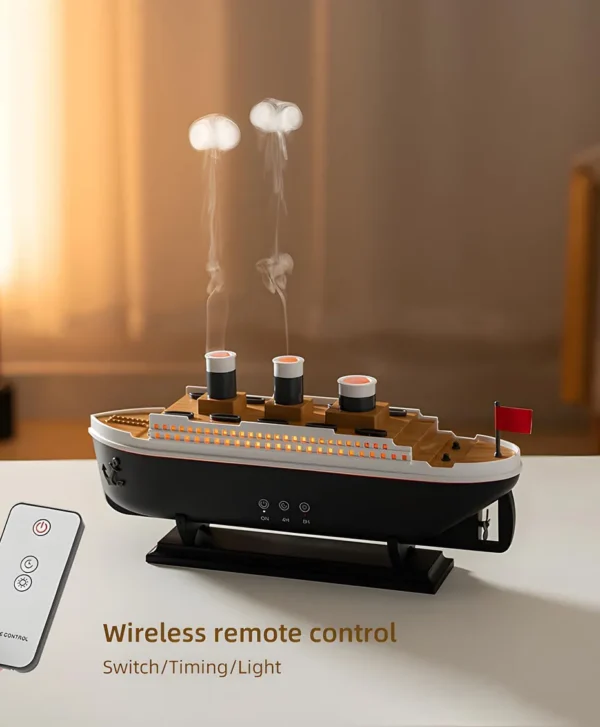 Titanic Ship Humidifier, Cool Mist Aroma Diffuser, LED Lights, Decorative Cruise Ship Design
