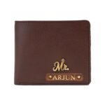 Customized Wallet with Name & Charm - Brown