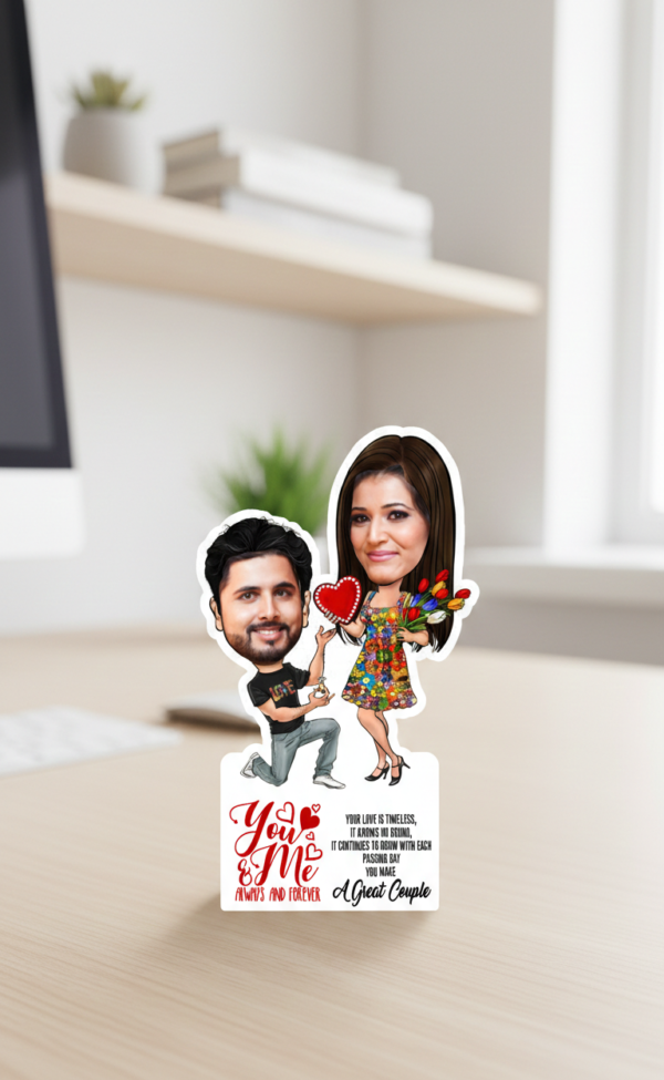 Customized Couple Caricature Photo Gift – Perfect for Wedding, Anniversary & Love