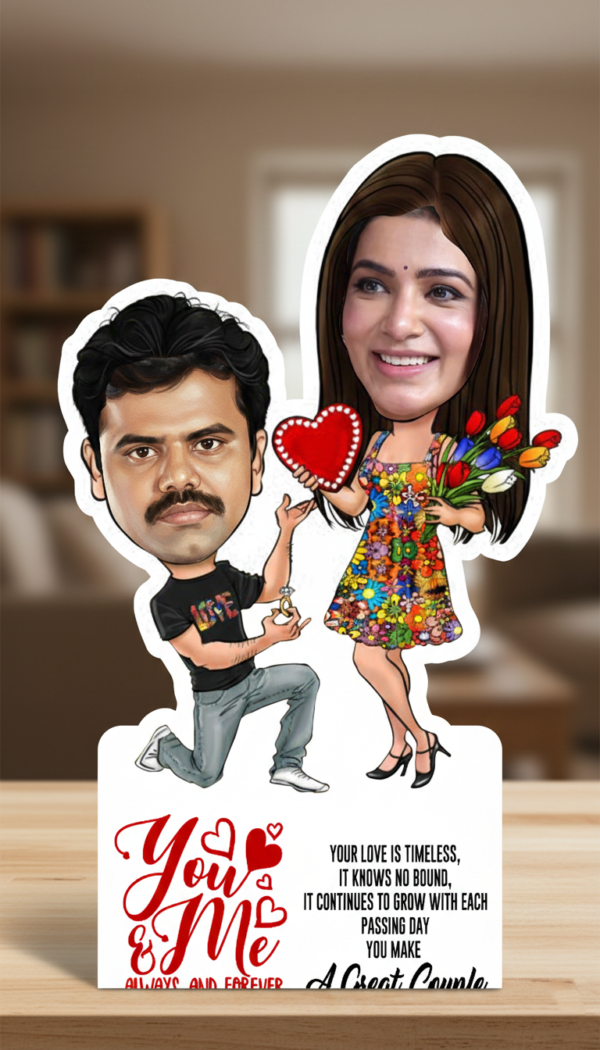 Customized Couple Caricature Photo Gift – Perfect for Wedding, Anniversary & Love