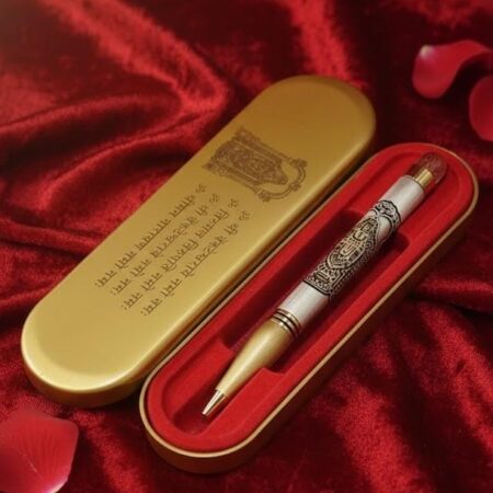 Luxury Roller Ball Pen Embossed Esthetic Lord Venkateshwara with Golden Clip Tirupati Balaji Pen, Gift Set for Men & Women With High End Gift Box.