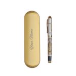Luxury Roller Ball Pen Embossed Esthetic Lord Venkateshwara with Golden Clip Tirupati Balaji Pen, Gift Set for Men & Women With High End Gift Box.