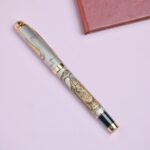 Luxury Roller Ball Pen Embossed Esthetic Lord Venkateshwara with Golden Clip Tirupati Balaji Pen, Gift Set for Men & Women With High End Gift Box.