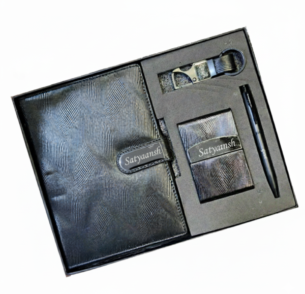Combo Personalized Diary & Gift 4 in 1 Set - Black