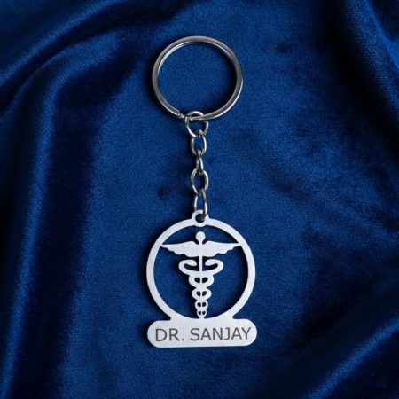 Doctor Personalized Keychain - Stainless Steel Customizable Engraved Key Ring with Names - Best Gift For Doctor