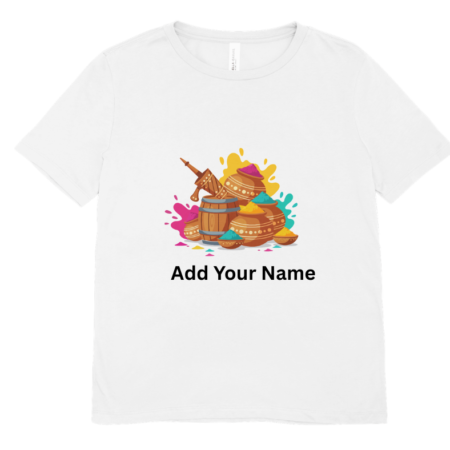 Holi Customized Printed Unisex Half Sleeves T-Shirt for Men & Women