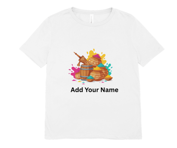 Holi Customized Printed Unisex Half Sleeves T-Shirt for Men & Women