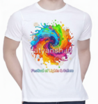 Holi Customized Printed Unisex Half Sleeves T-Shirt for Men & Women