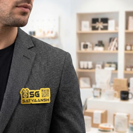 Gold Acrylic Magnetic Badge – Premium Personalized Name Badge