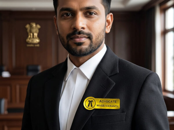 Gold Acrylic Advocate Magnetic Badge – Premium Personalized Name Badge