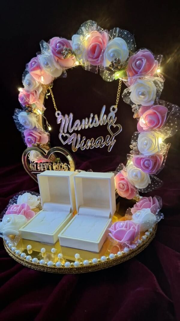 A beautiful beginning deserves a beautiful presentation! Customized Ring Platter — made to make your special moment unforgettable. ❤️